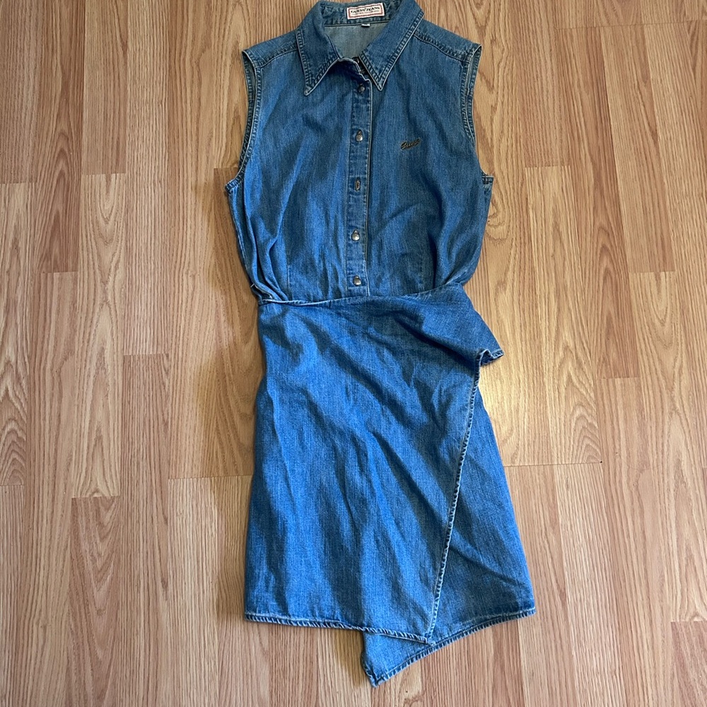 ** READ DESCRIPTION ** Guess Light Blue Denim Wrap Dress